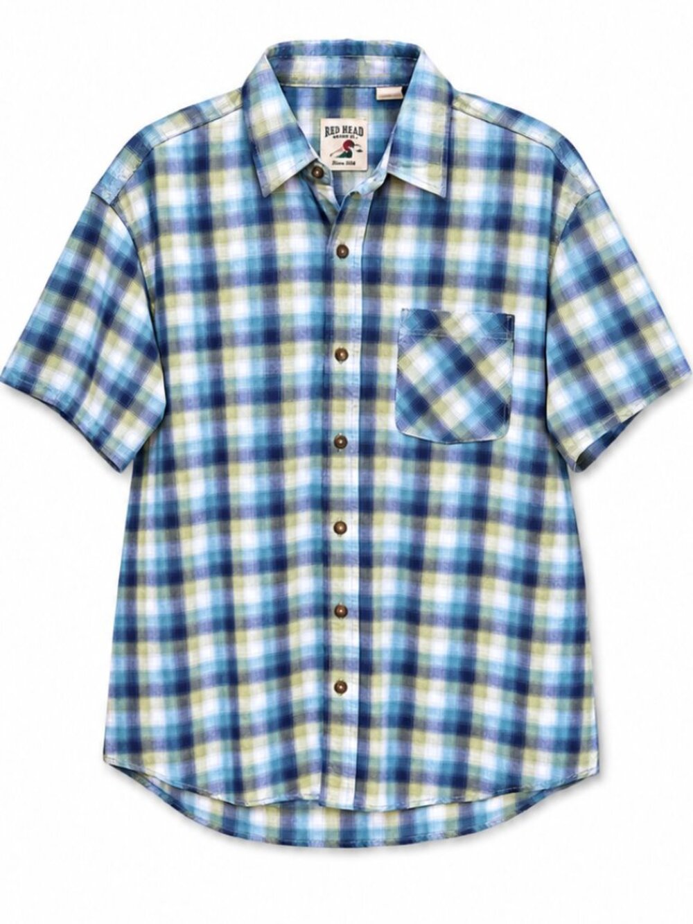 REDHEAD Men's Seersucker Plaid Shirt